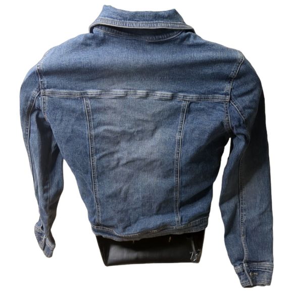 Rubbish Jacket Juniors L Large Denim Long Sleeve Medium Wash Collared Buttons - Picture 3 of 6